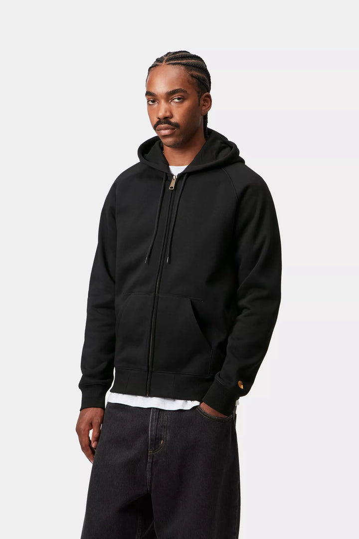 CARHARTT HOODED CHASE JACKET - BLACK