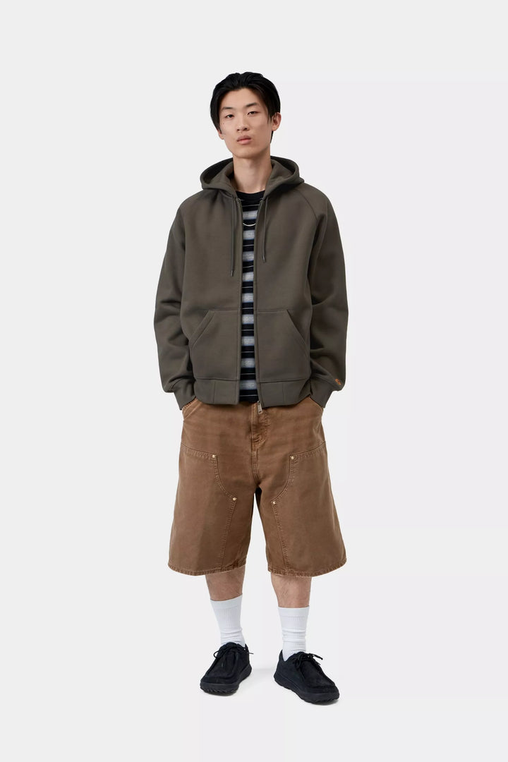 CARHARTT HOODED CHASE JACKET - SHUNGITE