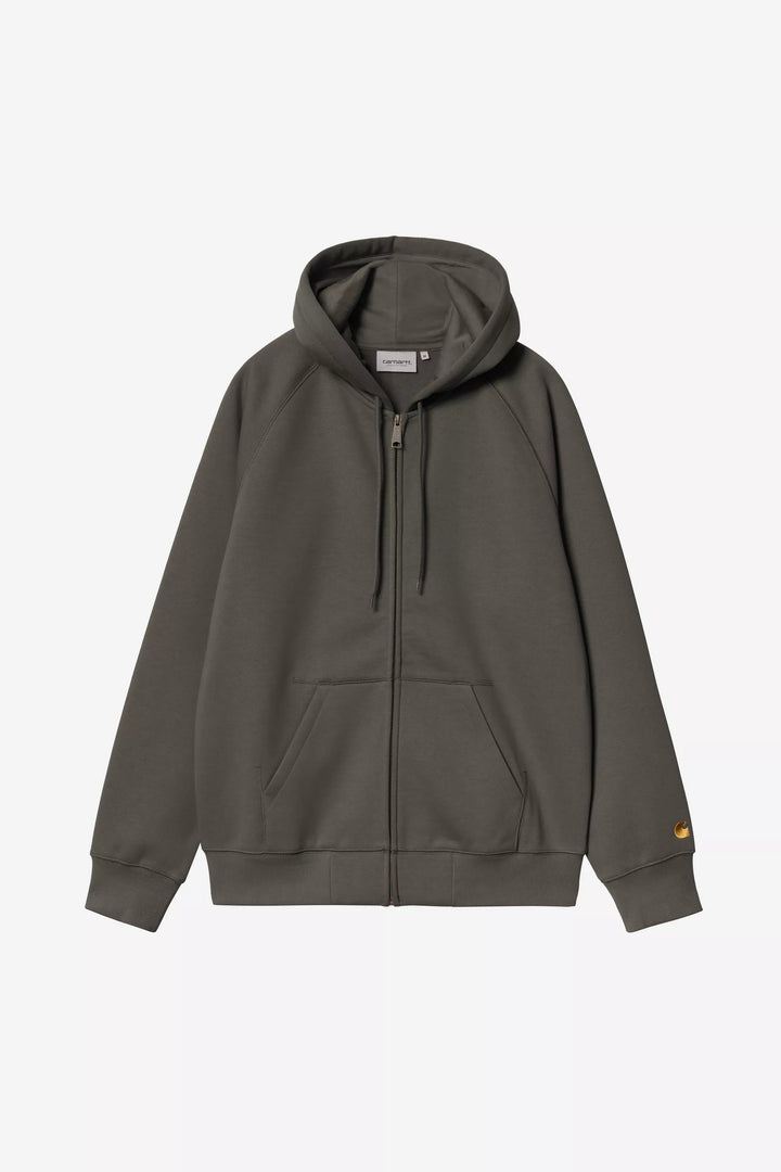 CARHARTT HOODED CHASE JACKET - SHUNGITE