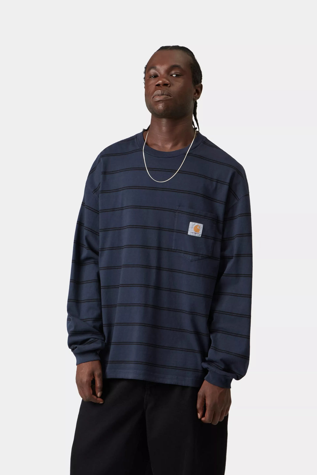 CARHARTT L/S CARDONA POCKET T-SHIRT - CARDONA STRIPE