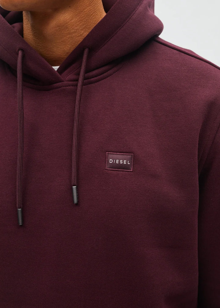 DIESEL JULIAN HOODIE - DEEP BURGUNDY