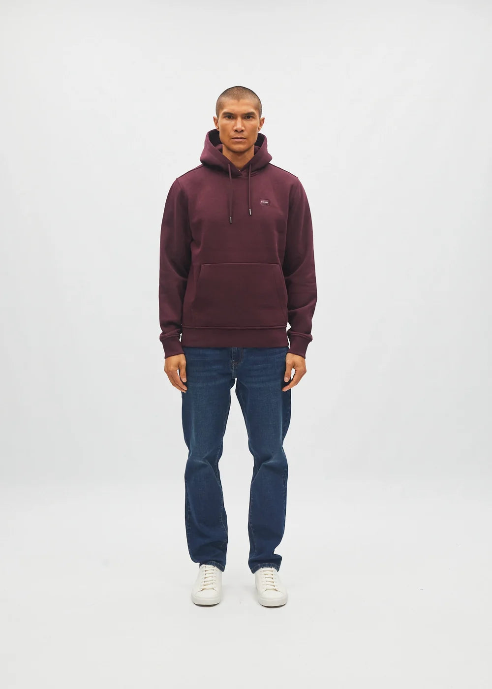 DIESEL JULIAN HOODIE - DEEP BURGUNDY