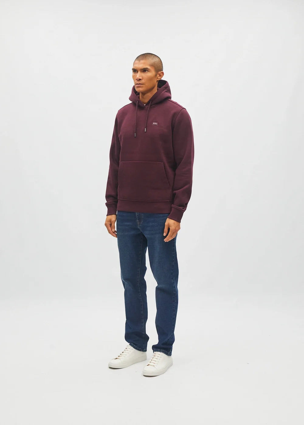 DIESEL JULIAN HOODIE - DEEP BURGUNDY