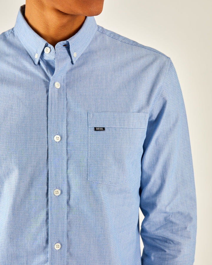 DIESEL JENK LS SHIRT - BLUE