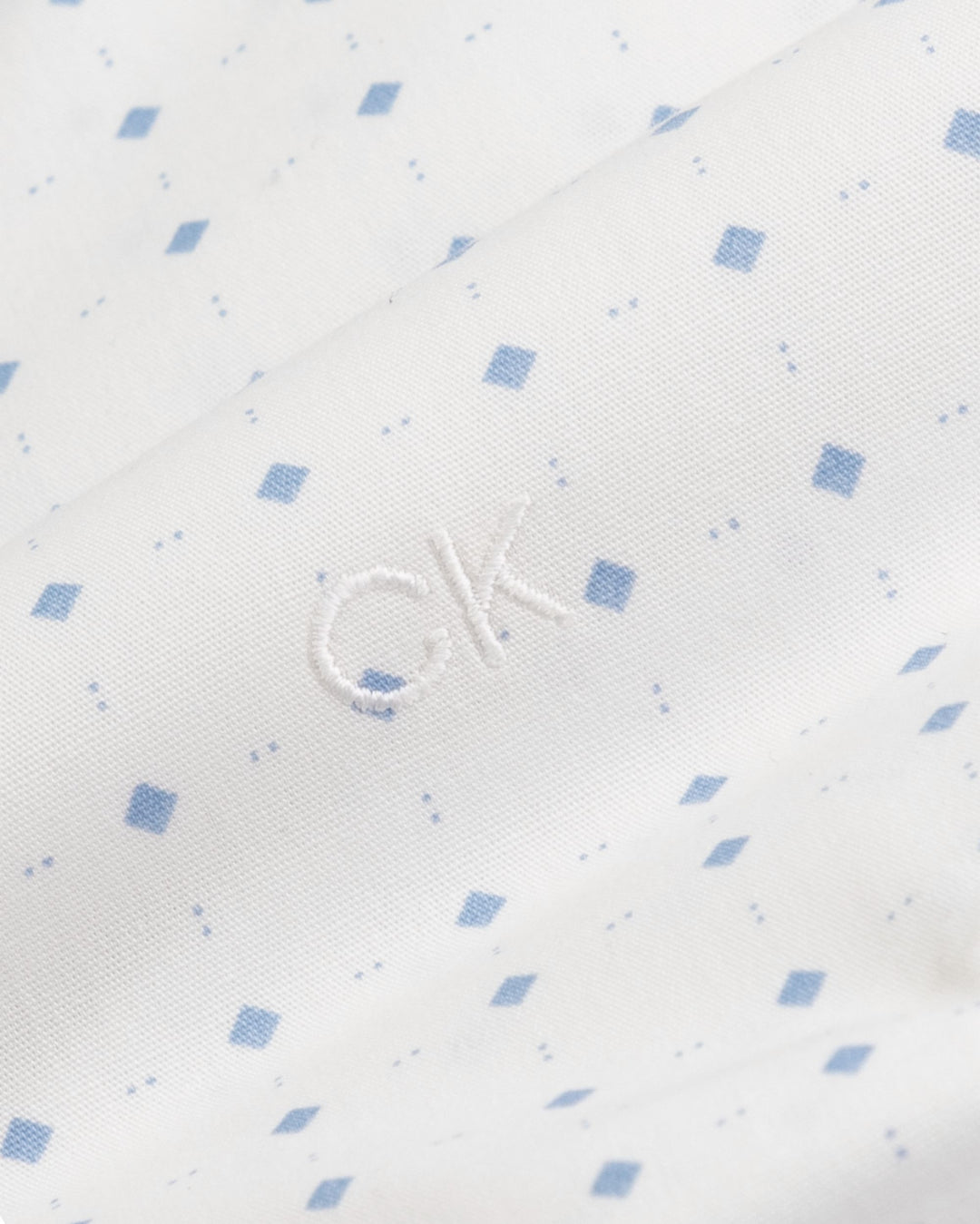 CK POPLIN STRETCH PRINT SLIM SHIRT - 0K4
