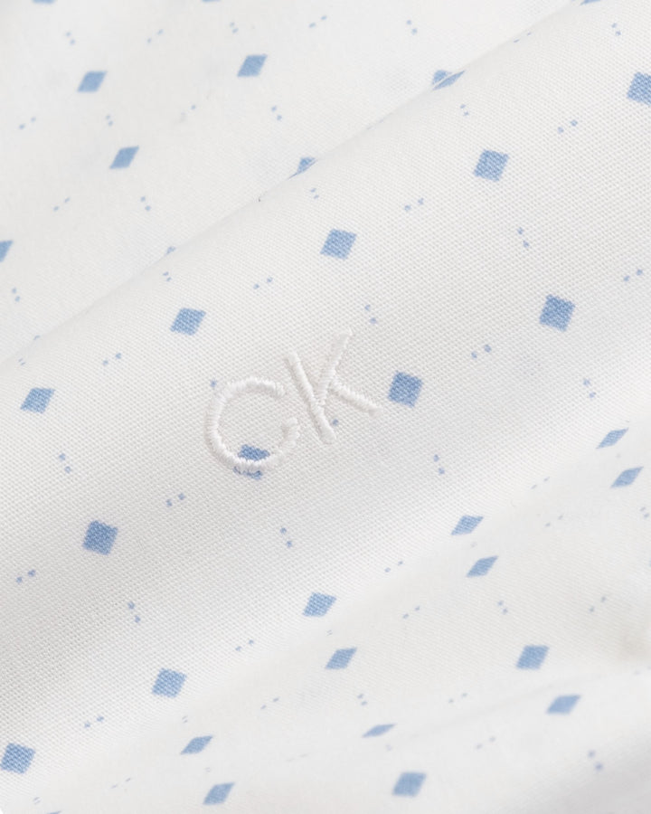CK POPLIN STRETCH PRINT SLIM SHIRT - 0K4