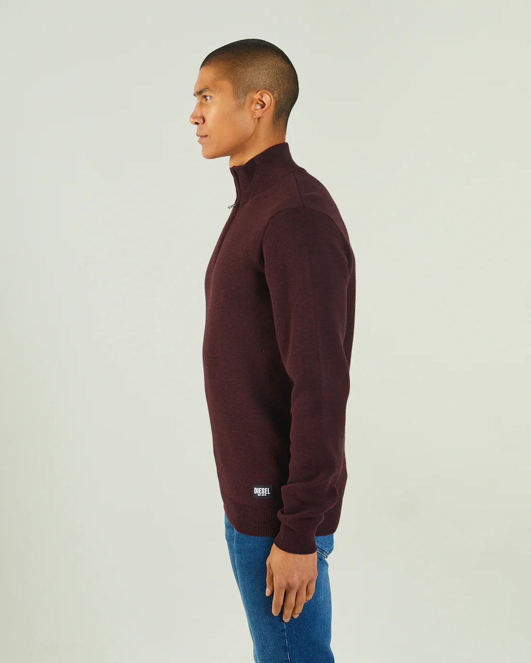 DIESEL COLTER HALF ZIP - WINE PORT MARL
