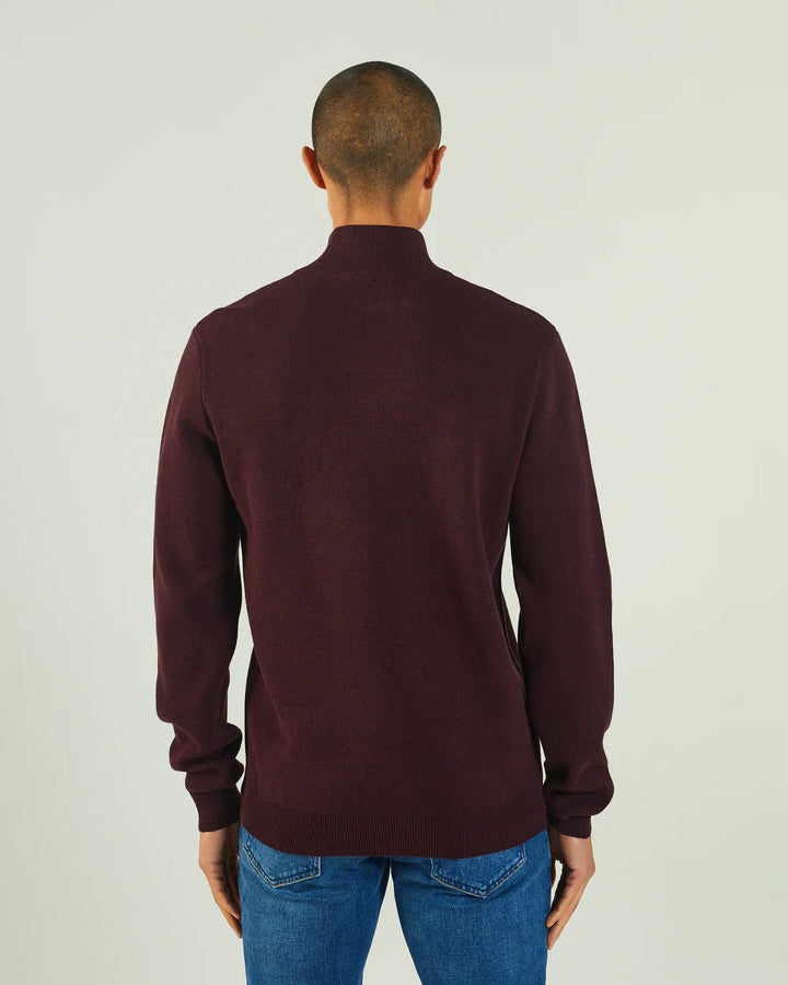 DIESEL COLTER HALF ZIP - WINE PORT MARL