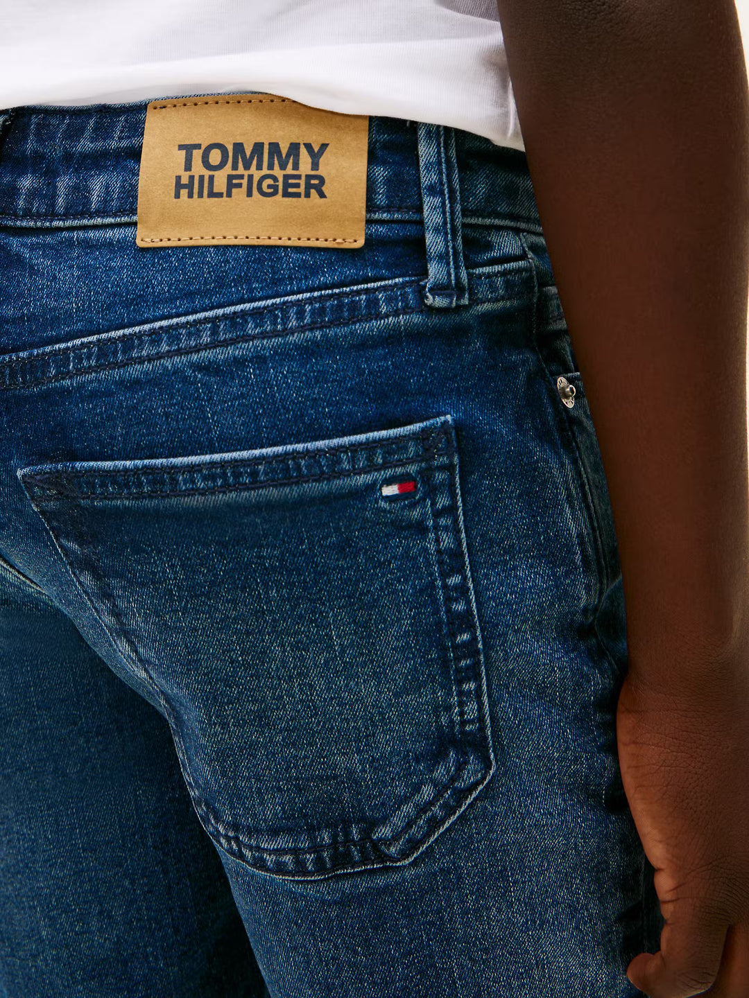 TOMMY HILFIGER BOYS STRAIGHT DARK JEANS