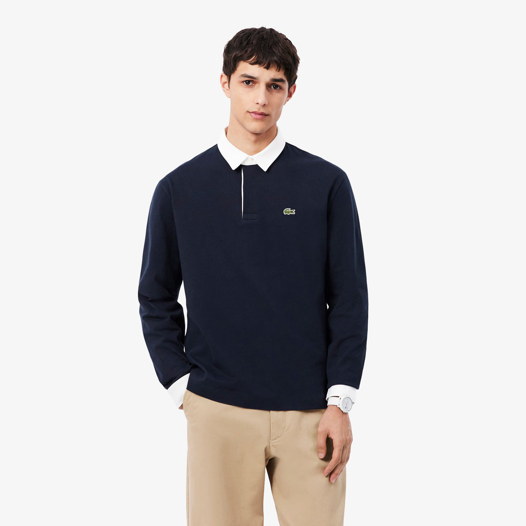 LACOSTE CLASSIC HEAVY COTTON RUGBY TOP