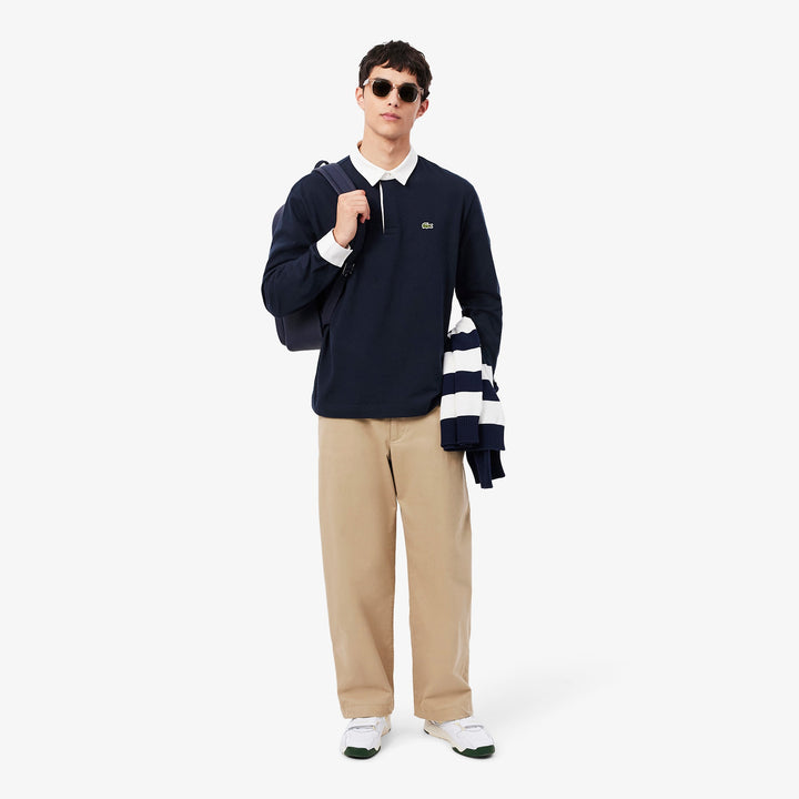 LACOSTE CLASSIC HEAVY COTTON RUGBY TOP