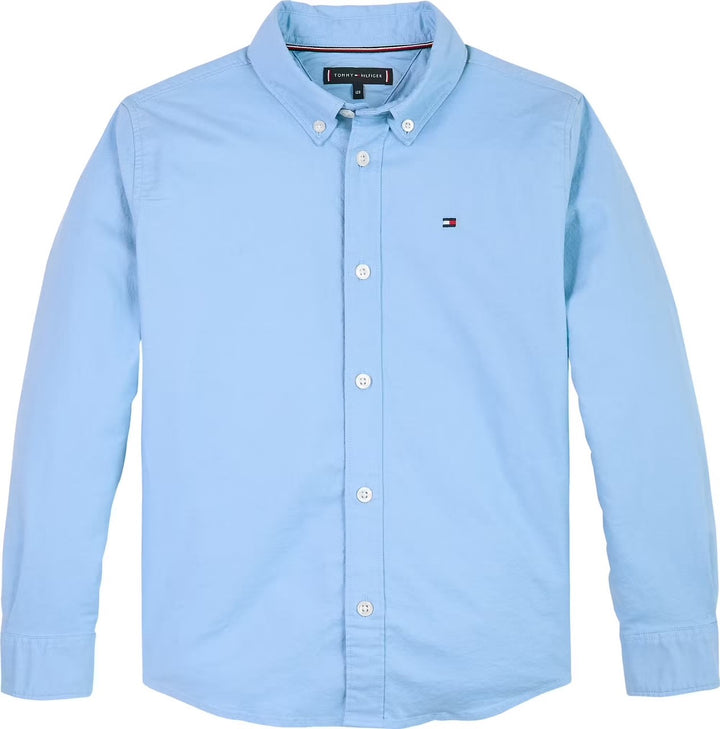 TH BOYS FLAG OXFORD SHIRT LS - CLOUDY BLUE