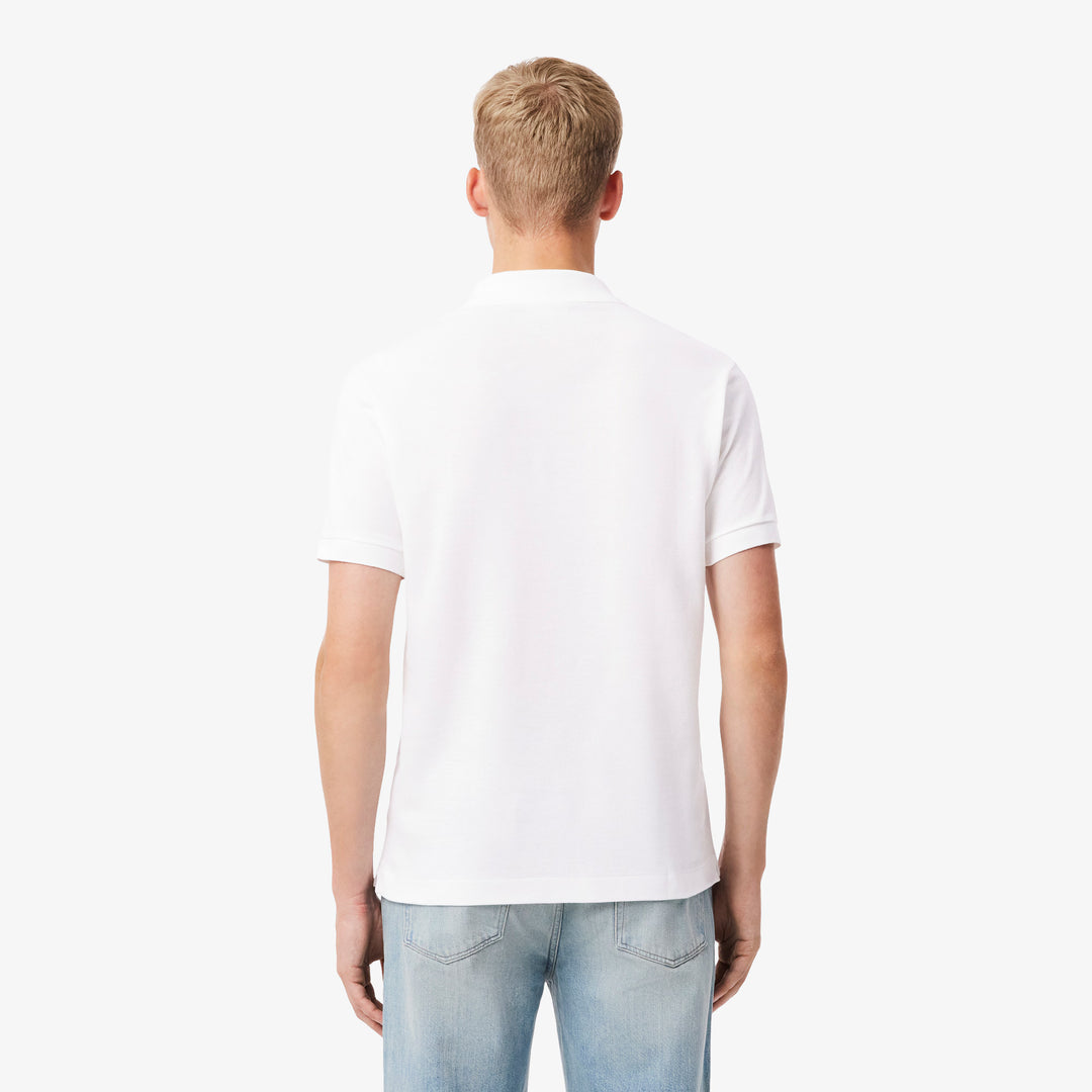 LACOSTE PIQUÉ COTTON POLO - WHITE