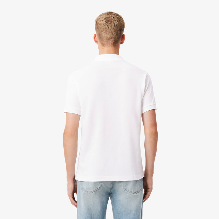 LACOSTE PIQUÉ COTTON POLO - WHITE