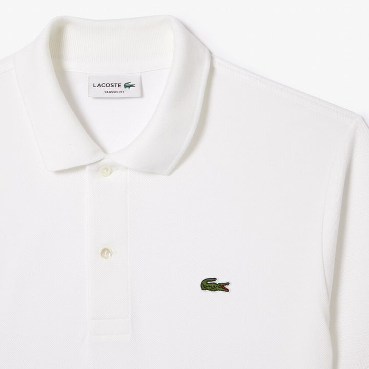 LACOSTE PIQUÉ COTTON POLO - WHITE