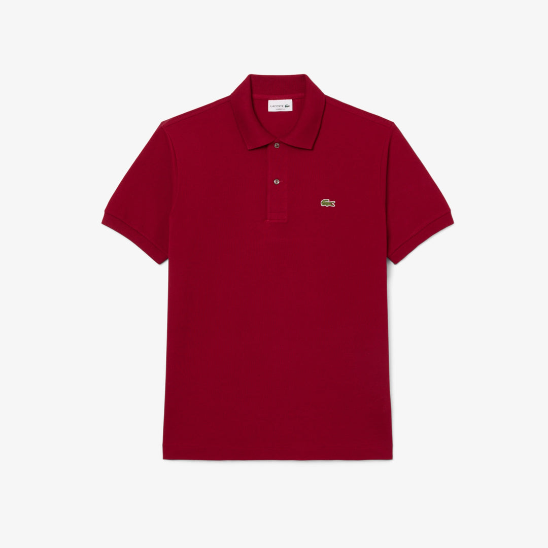 LACOSTE PIQUÉ COTTON POLO - BORDEAUX
