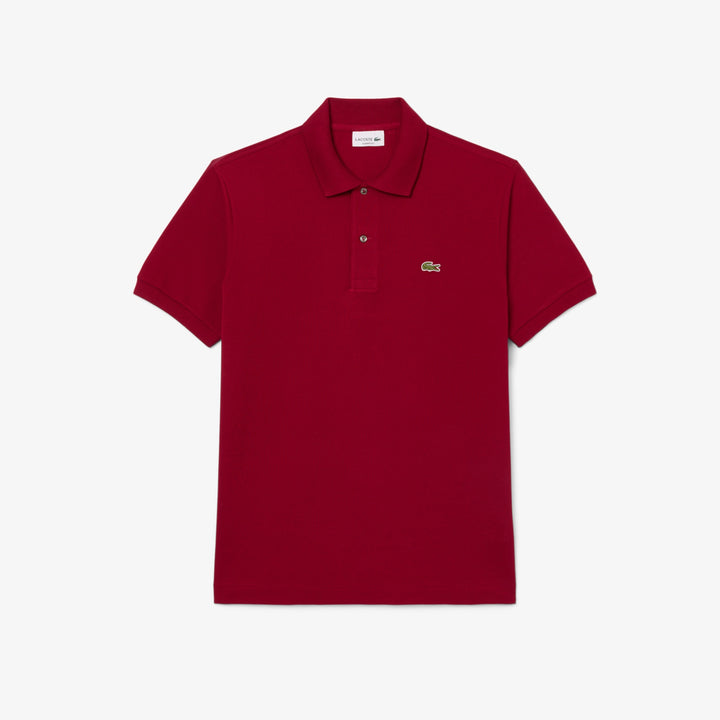 LACOSTE PIQUÉ COTTON POLO - BORDEAUX