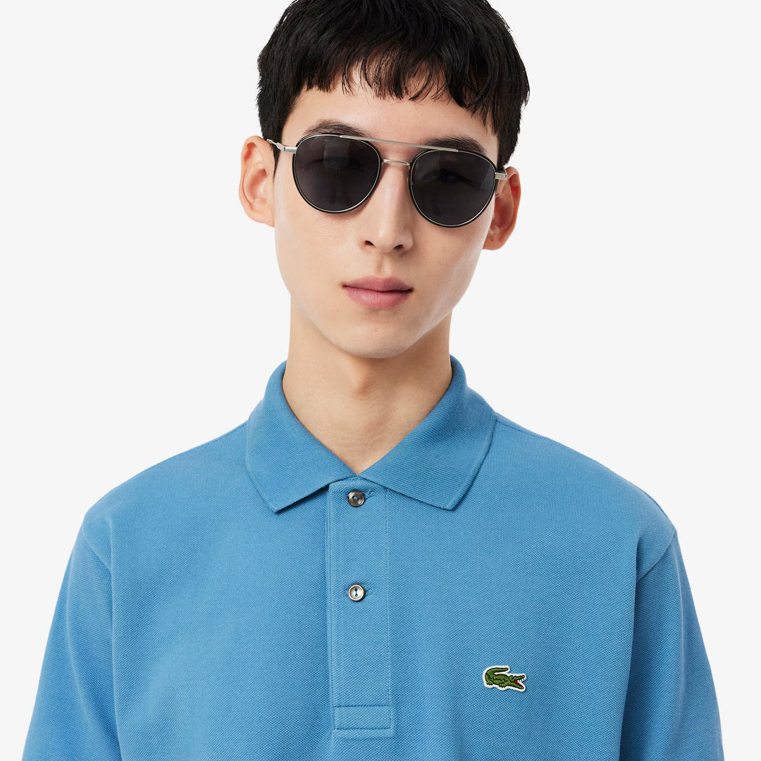 LACOSTE PIQUÉ COTTON POLO - SKY BLUE