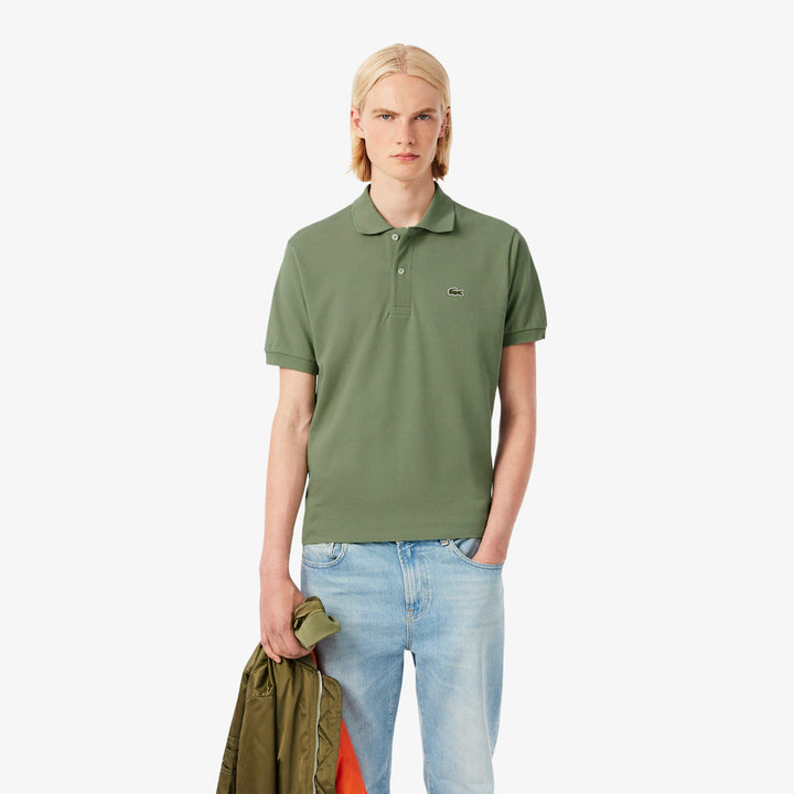 LACOSTE PIQUÉ COTTON POLO - THYME