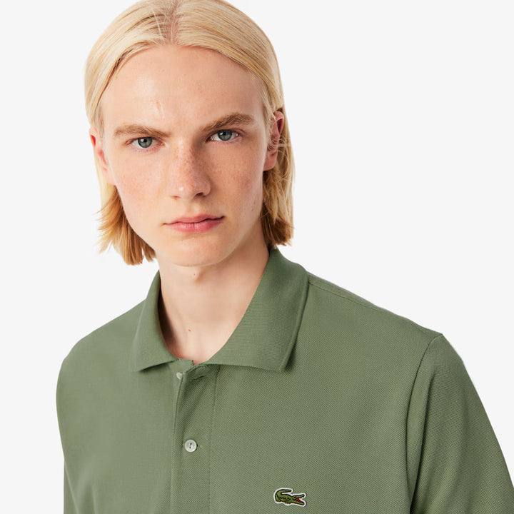 LACOSTE PIQUÉ COTTON POLO - THYME