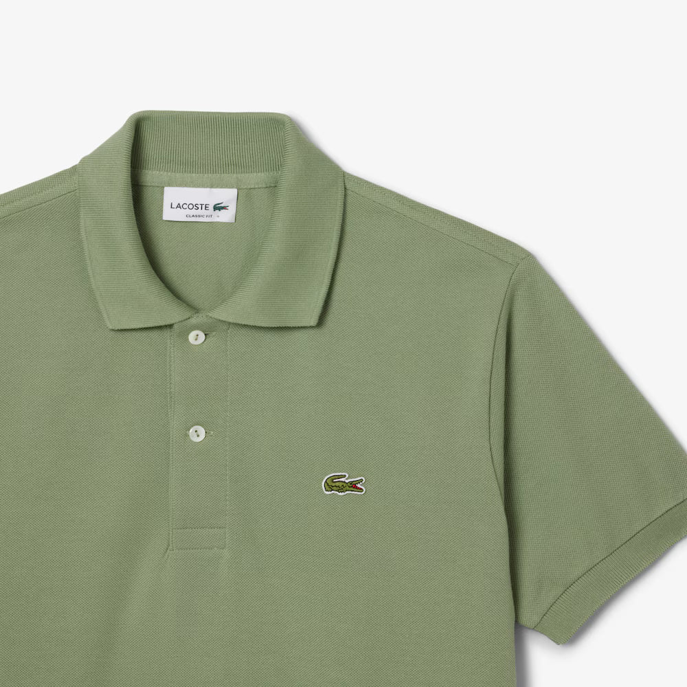 LACOSTE PIQUÉ COTTON POLO - THYME