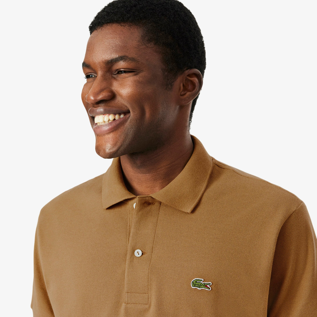LACOSTE PIQUÉ COTTON POLO - COOKIE