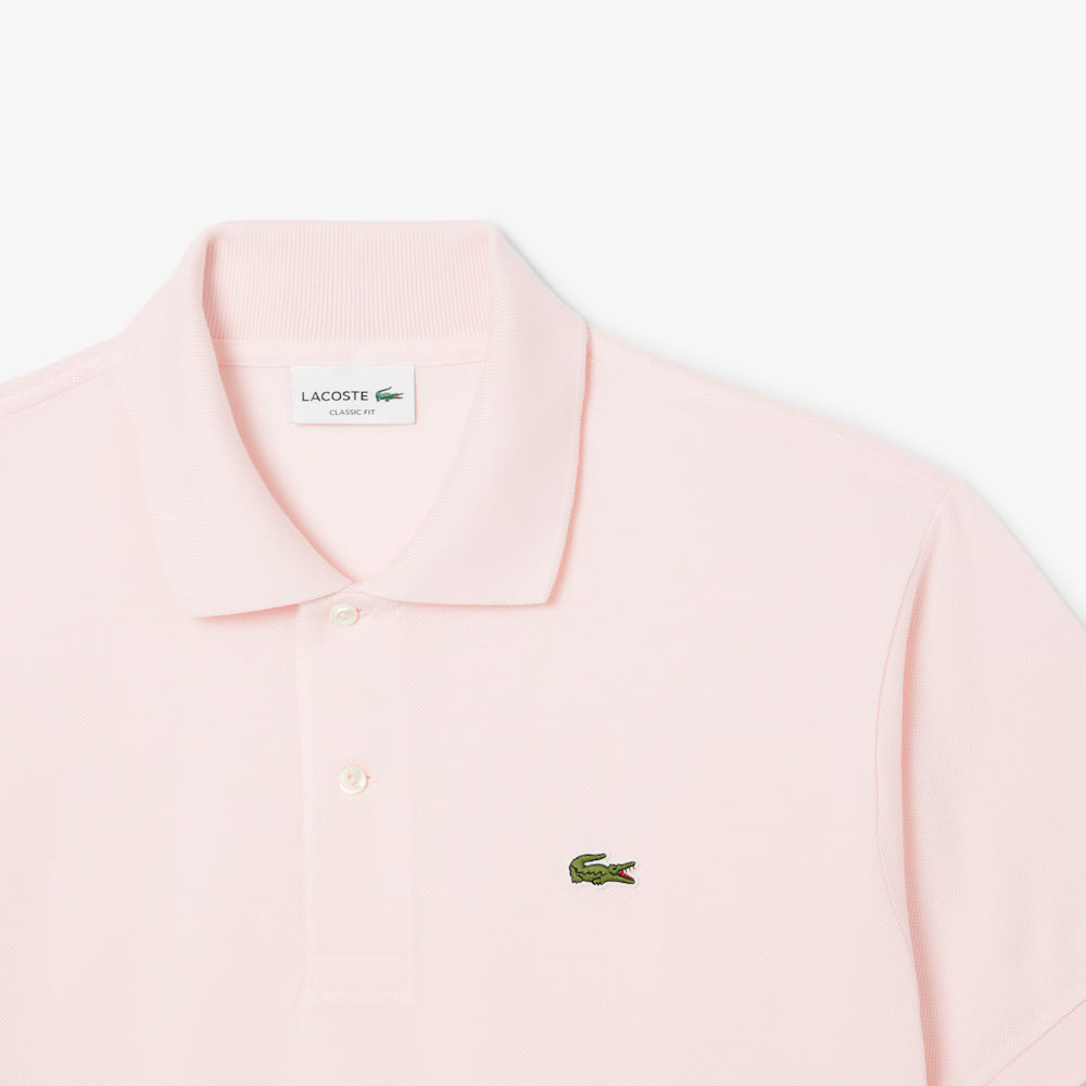 LACOSTE PIQUÉ COTTON POLO - FLAMINGO