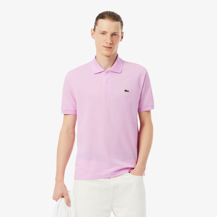 LACOSTE PIQUÉ COTTON POLO - PINK