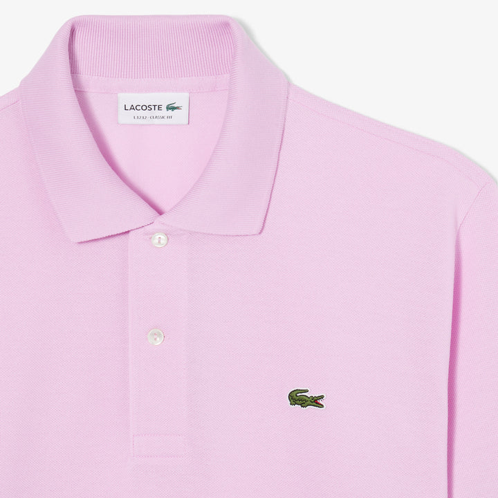LACOSTE PIQUÉ COTTON POLO - PINK