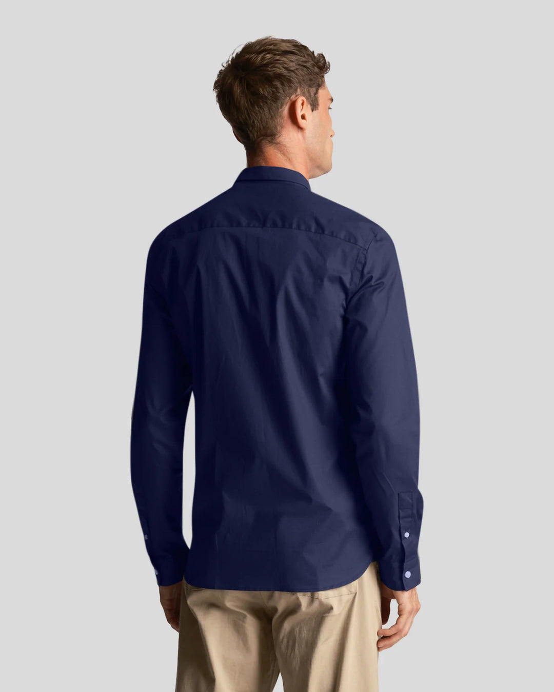 LYLE & SCOTT LS SLIM POPLIN SHIRT - NAVY