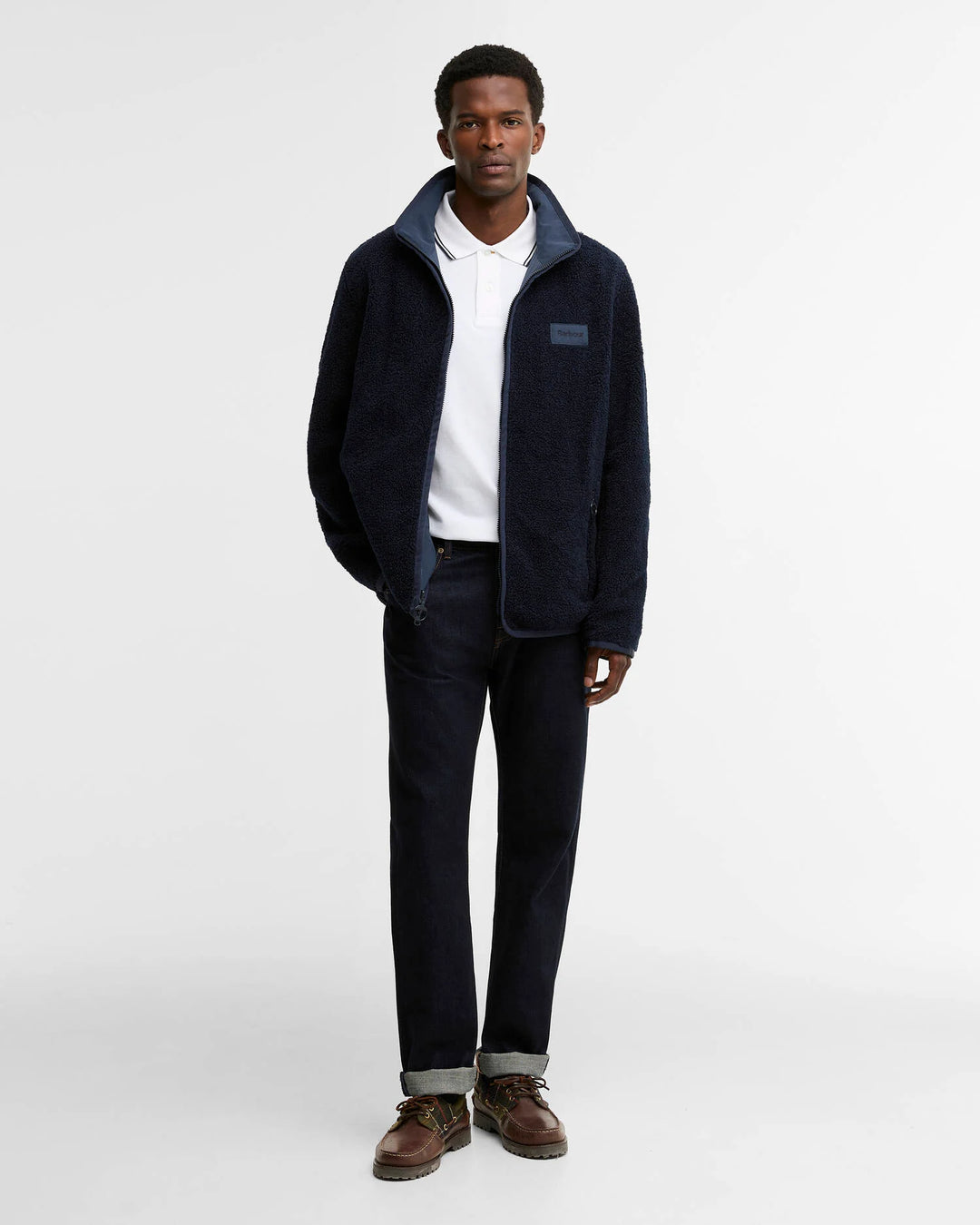 BARBOUR REVERSIBLE FLEECE JACKET - NAVY