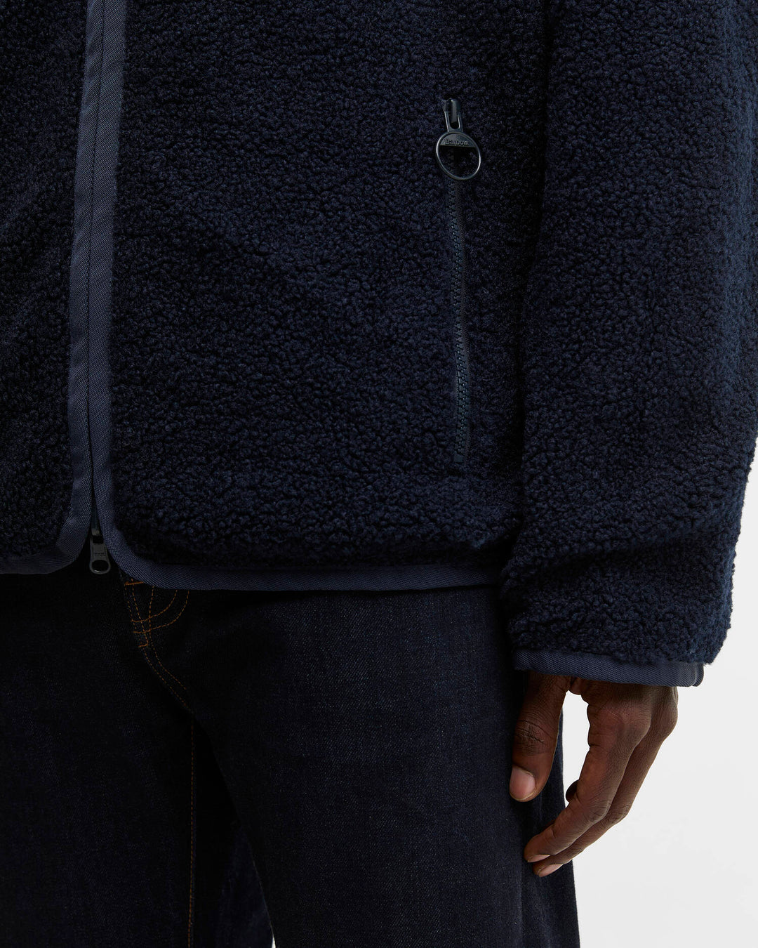BARBOUR REVERSIBLE FLEECE JACKET - NAVY
