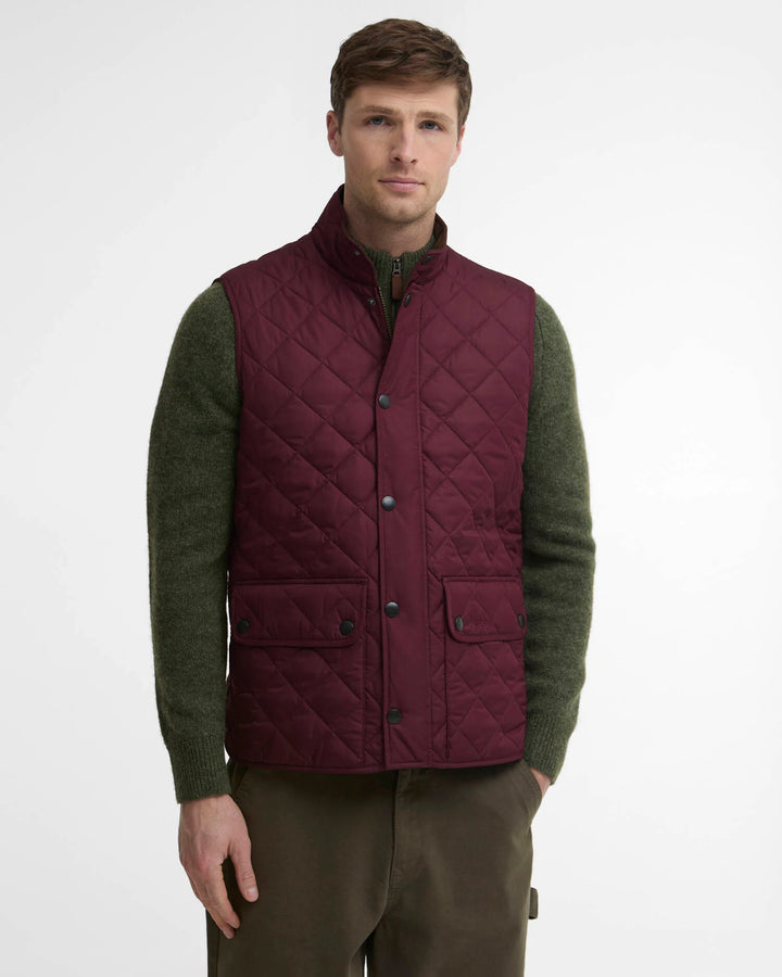 BARBOUR NEW LOWERDALE QUILTED GILET BORDEAUX