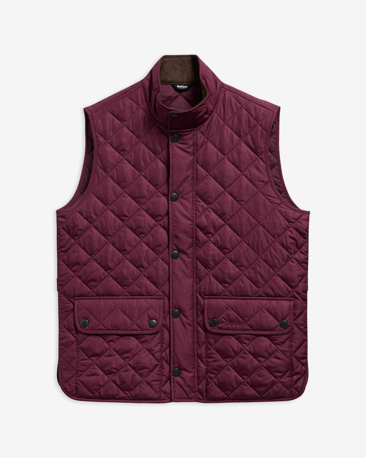 BARBOUR NEW LOWERDALE QUILTED GILET BORDEAUX