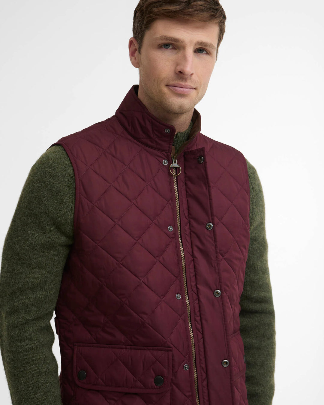 BARBOUR NEW LOWERDALE QUILTED GILET BORDEAUX