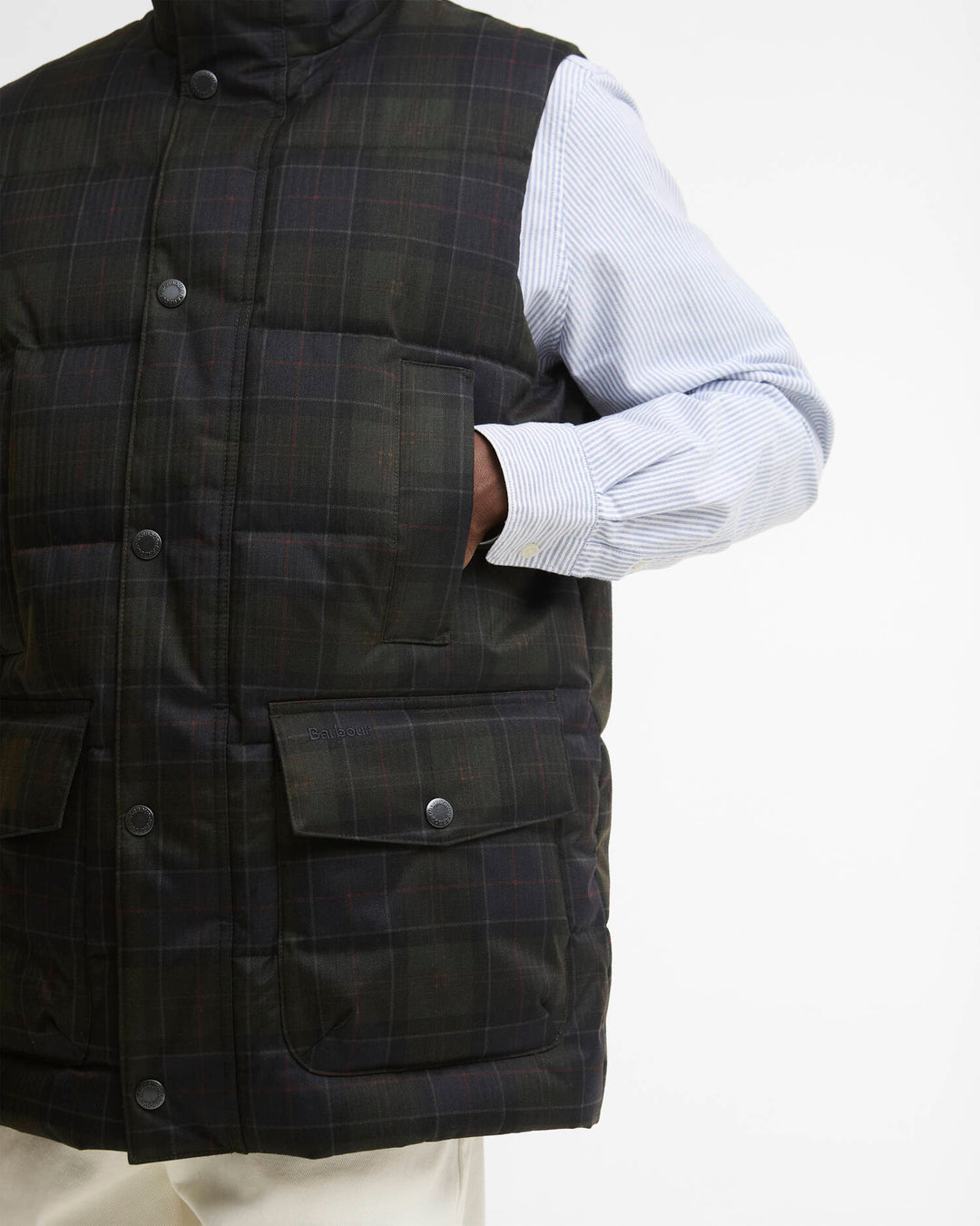 BARBOUR LONNEN TARTAN PUFFER GILET
