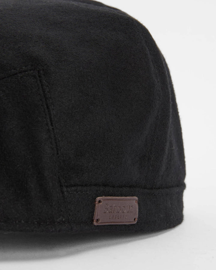 BARBOUR REDSHORE FLAT CAP - BLACK