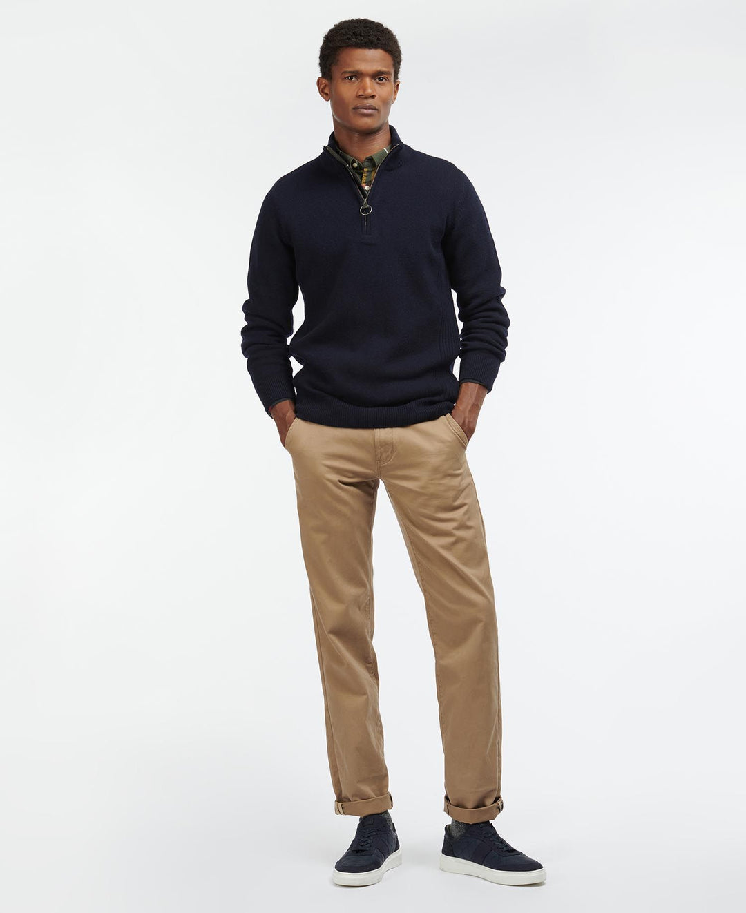 BARBOUR HOLDEN 1/2 ZIP - NAVY