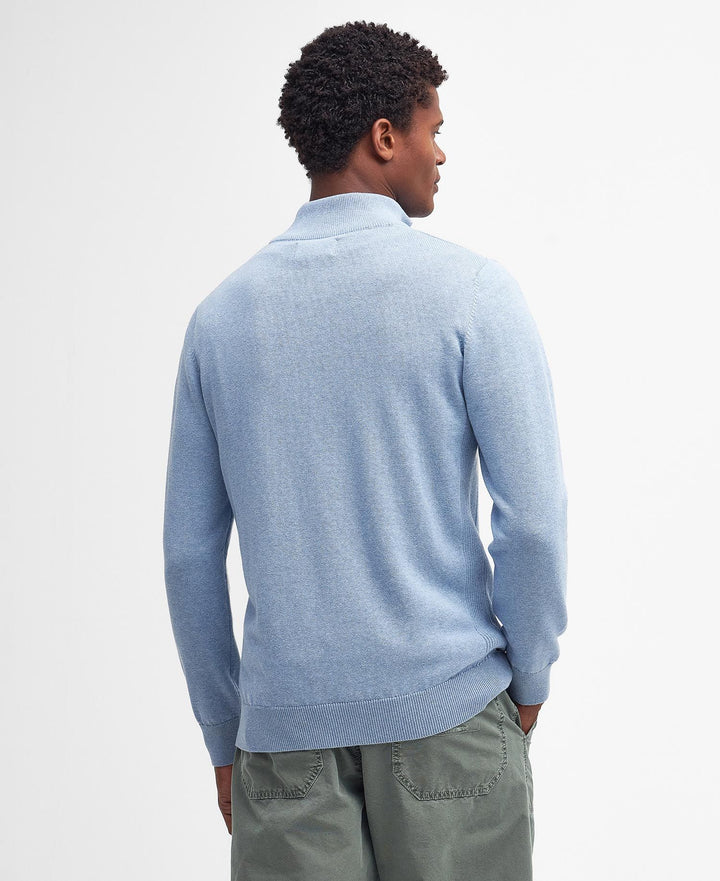 BARBOUR COTTON 1/2 ZIP - DARK CHAMBRAY