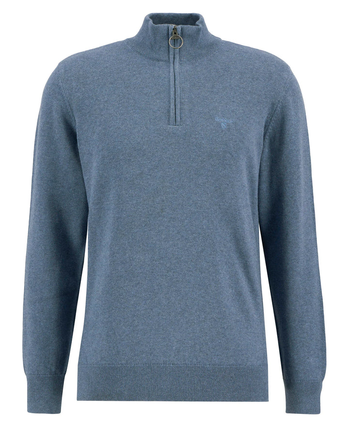 BARBOUR COTTON 1/2 JUMPER - DUSK BLUE