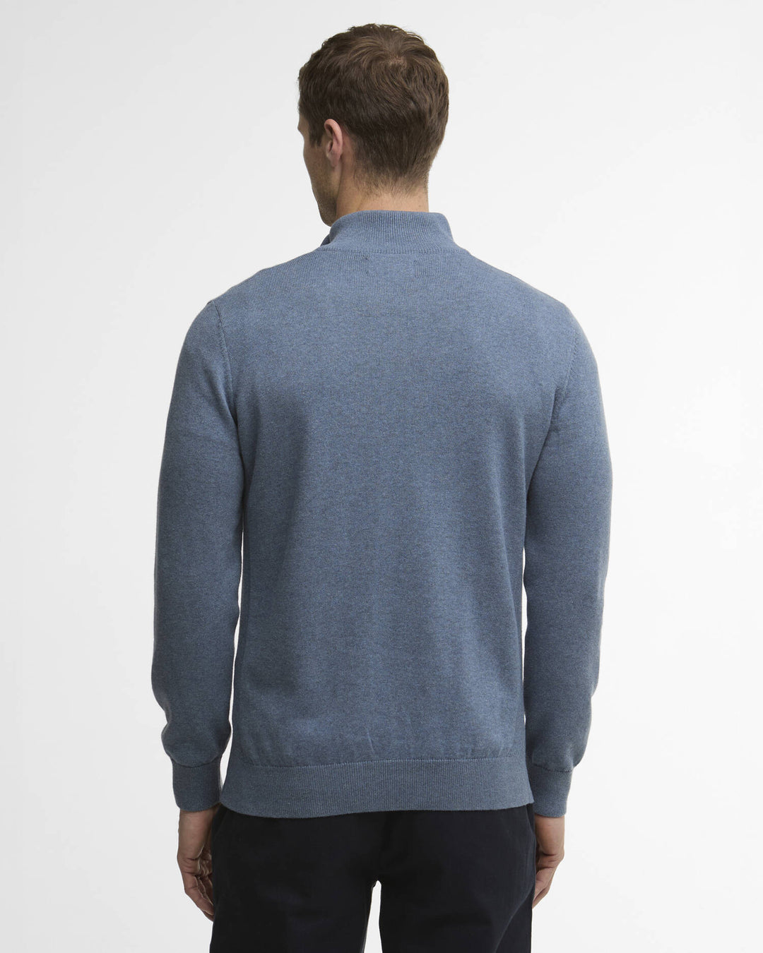 BARBOUR COTTON 1/2 JUMPER - DUSK BLUE