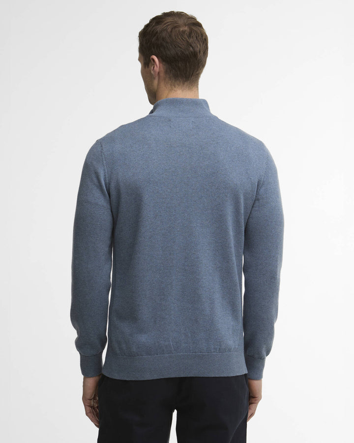 BARBOUR COTTON 1/2 JUMPER - DUSK BLUE