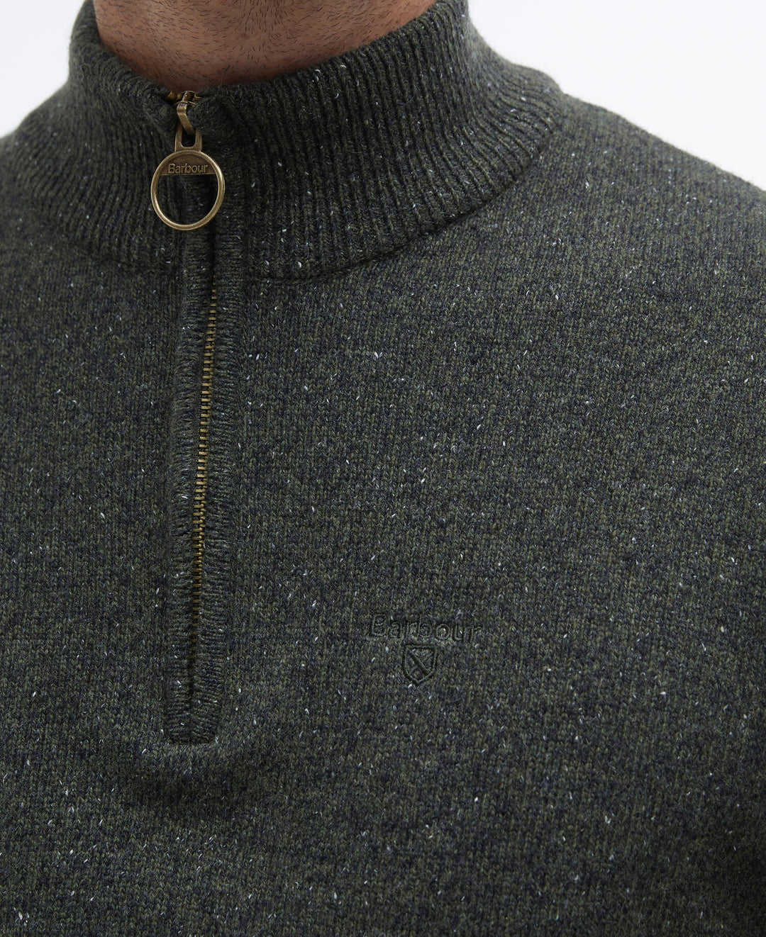 BARBOUR TISBURY 1/2 ZIP - DK SEAWEED