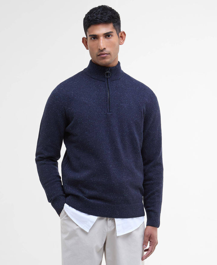 BARBOUR TISBURY 1/2 ZIP - NAVY
