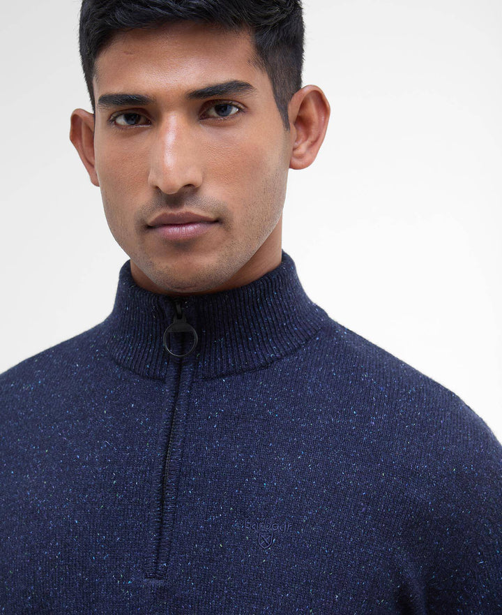 BARBOUR TISBURY 1/2 ZIP - NAVY