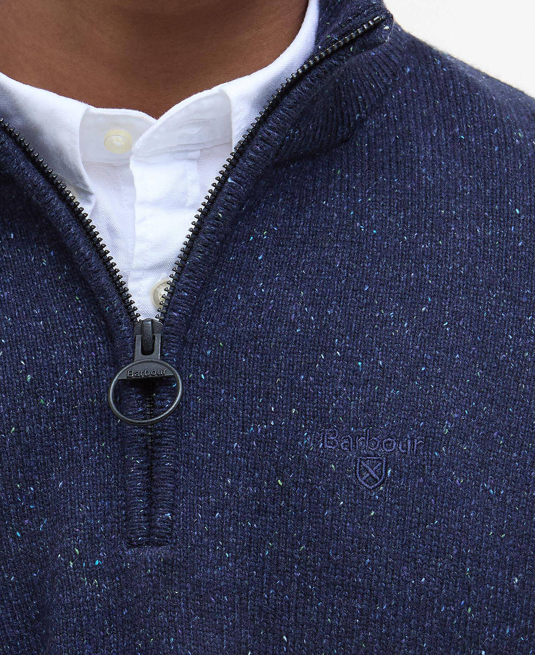 BARBOUR TISBURY 1/2 ZIP - NAVY