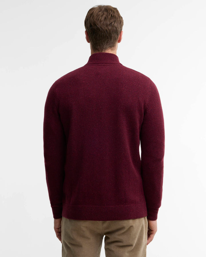 BARBOUR TISBURY 1/2 ZIP - RUBY