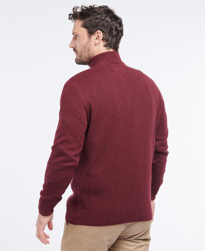 BARBOUR TISBURY HALF ZIP - RUBY