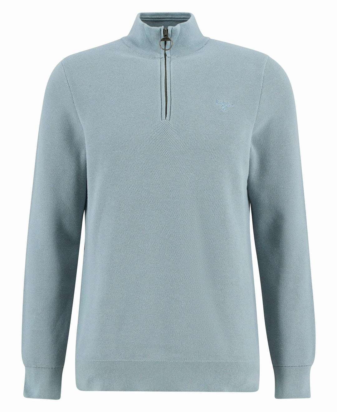 BARBOUR ESS HONEYCOMB 1/2 ZIP SWEAT - SLATE