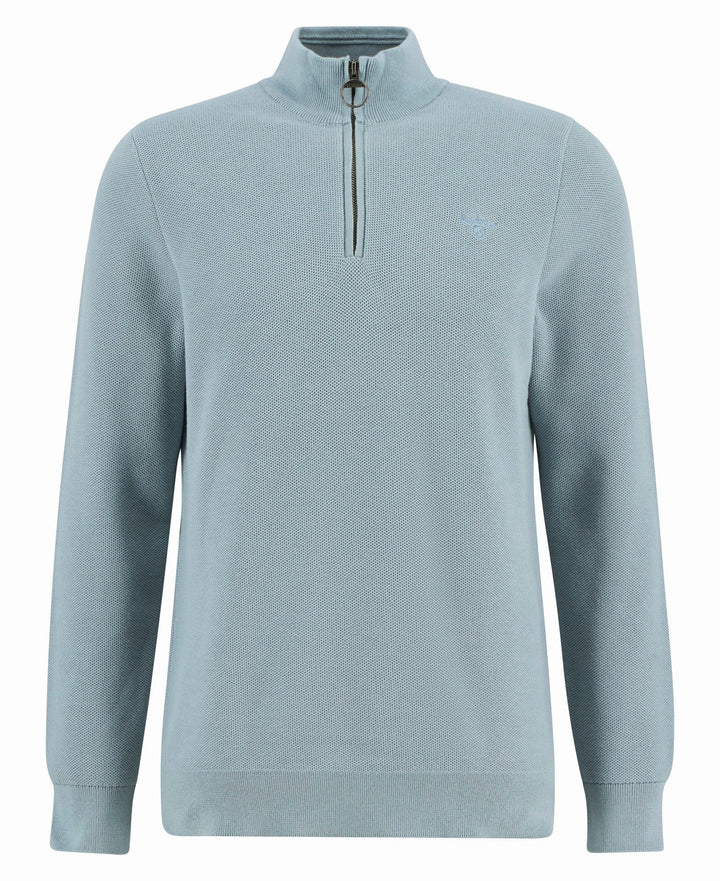 BARBOUR ESS HONEYCOMB 1/2 ZIP SWEAT - SLATE